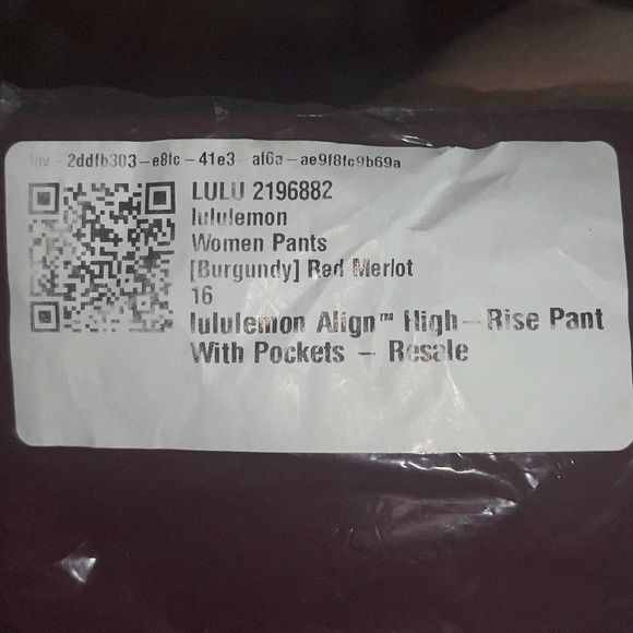 NWOT Sz 16 Lululemon Align High-Rise Pant with Pockets 28" - Red Merlot - Picture 5 of 6